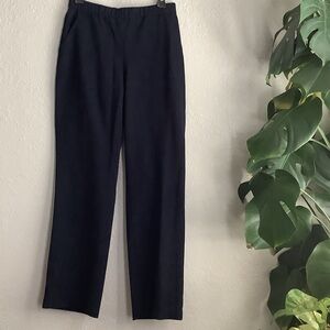 Dana Buchman Women's Elegant Navy Blue Trousers